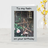 TWIN-JE BENT EEN STAR OP JE BIRTHDAAGKAART KAART (Gele Bloem)