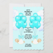 Twin Jongens Baby Shower Kaart (Voorkant)