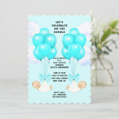 Twin Jongens Baby Shower Kaart (Staand voorkant)