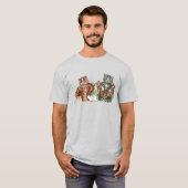 Twin Kittens Cartoon T-shirt (Voorkant volledig)