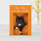 **TWIN** KLAAR OP CELEBRAAT **HALLOWEEN** KAART (Gele Bloem)