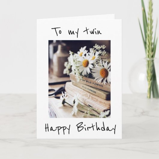 **TWIN** KUNT U "US" CELEBRATEN KAART (Voorkant)