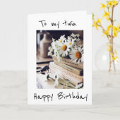 **TWIN** KUNT U "US" CELEBRATEN KAART (Gele Bloem)