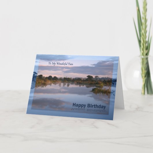 Twin, Lake bij de geboortenkaart Kaart (Voorkant)