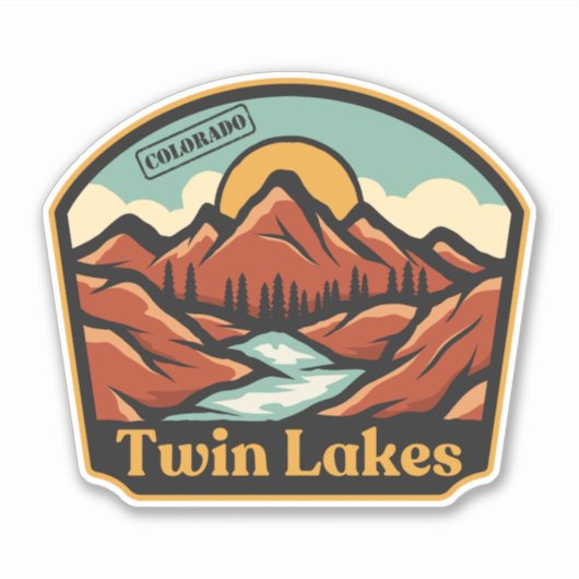 Twin Lakes, Colorado Sticker (Voorkant)