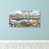 Twin Lakes - het bekken van Chicago - Colorado Canvas Afdruk (Insitu (Houten vloer))