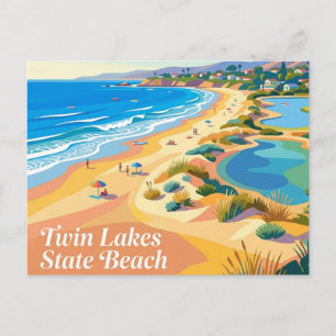 Twin Lakes State Beach Californië Briefkaart