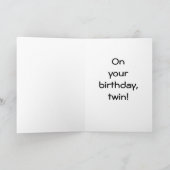 TWIN-LET ONS ROCK/ROLL OP UW VERJAARDAG KAART (Binnen)