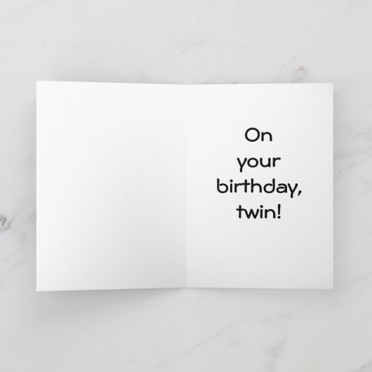 TWIN-LET ONS ROCK/ROLL OP UW VERJAARDAG KAART (Binnen)