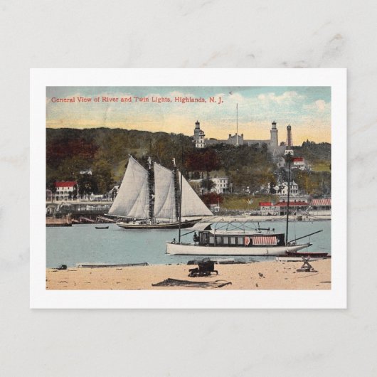 Twin Lights, Highlands, NJ  Briefkaart (Voorkant)
