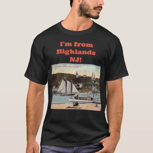 Twin Lights, Highlands, NJ  Briefkaart T-shirt (Voorkant)