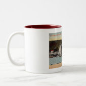 Twin Lights, Highlands, NJ  stijl Tweekleurige Koffiemok (Links)
