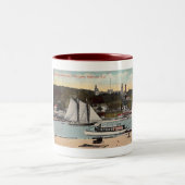 Twin Lights, Highlands, NJ  stijl Tweekleurige Koffiemok (Center)