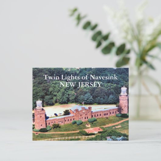 Twin Lights of Navesink, New Jersey Briefkaart (Staand voorkant)