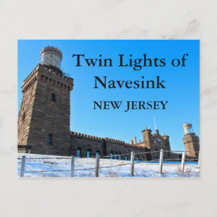 Twin Lights of Navesink, New Jersey Briefkaart