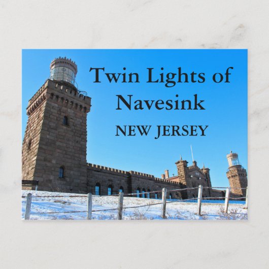 Twin Lights of Navesink, New Jersey Briefkaart (Voorkant)
