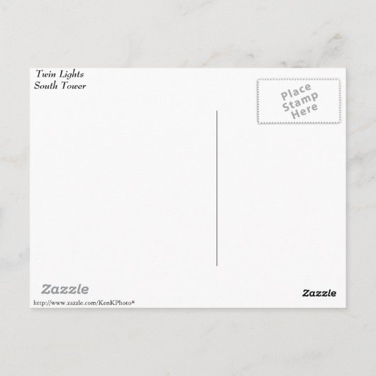 Twin Lights Zuid-Briefkaart Briefkaart (Achterkant)