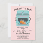 Twin Little Bun in het Oven baby shower Kaart (Voorkant)