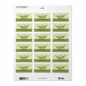 Twin Little Peas Baby shower adres Label (Full Sheet)