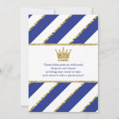 Twin Little Princes Douche Uitnodigen, Faux Glitte Kaart (Achterkant)