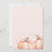 TWIN Little Pumpkins Pink Bow Baby Shower Kaart (Achterkant)