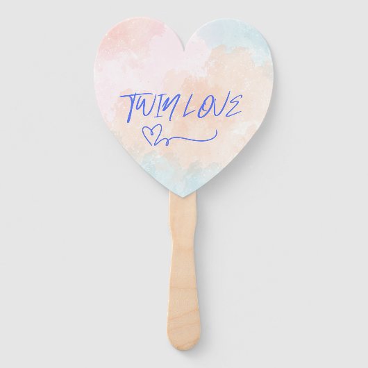 Twin Love-Baby shower Handwaaier (Voorkant)