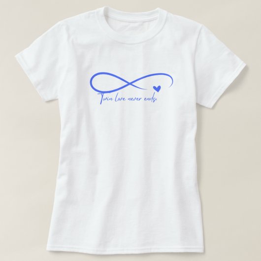 Twin Love beëindigt nooit het Shirt van de vrouwen (Design voorkant)