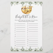 Twin Luiaards Baby Shower ABC's Race Game (Voorkant)