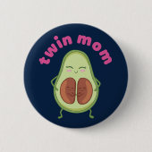 Twin Ma Mamacado Funny Avocado Pun Moederdag Ronde Button 5,7 Cm (Voorkant)