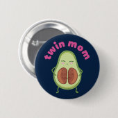 Twin Ma Mamacado Funny Avocado Pun Moederdag Ronde Button 5,7 Cm (Voorkant /achterkant)