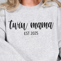 Twin mama aangepaste jaar, moeder cadeau,