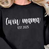 Twin mama aangepaste jaar, moeder cadeau, trui
