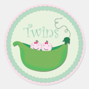 Twin Meisje Cupcake Toppers & Stickers