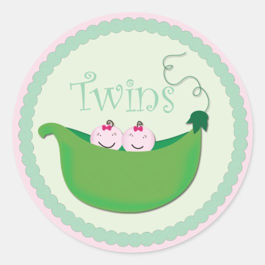 Twin Meisje Cupcake Toppers & Stickers (Voorkant)