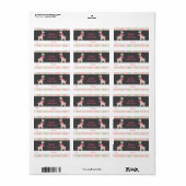 Twin Meisje Giraffe Bookplate Etiket (Full Sheet)