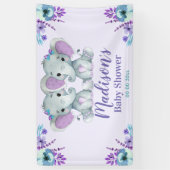 Twin Meisje Olifant Bannerbord Achtergrond Over Ta Spandoek (Verticaal)