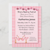 Twin meisjes douche kaart (Voorkant)