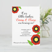 Twin meisjes ELKE LEEFTIJD lieveheersbeestje VERJA Kaart (Staand voorkant)