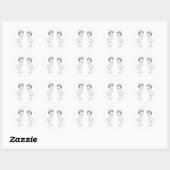 Twin Meisjes Roze Prinses Baby shower Stickers (Vel)