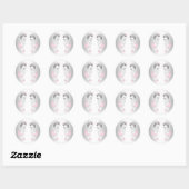 Twin Meisjes Roze Prinses Baby shower Stickers (Vel)