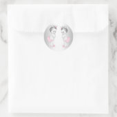Twin Meisjes Roze Prinses Baby shower Stickers (Tas)
