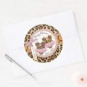 Twin Meisjes Tutus Cheetah Print Baby shower Label (Envelop)