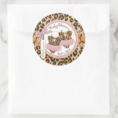 Twin Meisjes Tutus Cheetah Print Baby shower Label (Tas)