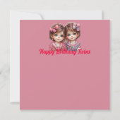 TWIN MEISJES Verjaardag Kaart ~ jonge kinderen ~ R (Achterkant)