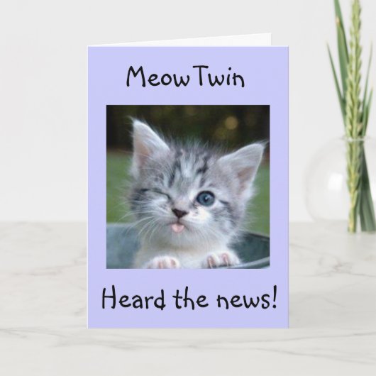 **TWIN**MEOW-FLIRTEN MET 50! WOW-GELUKKIGE VERJAAR KAART (Voorkant)
