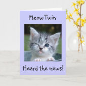 **TWIN**MEOW-FLIRTEN MET 50! WOW-GELUKKIGE VERJAAR KAART (Gele Bloem)