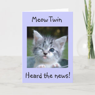 **TWIN**MEOW-FLIRTING MET 50! WOW-HAPPY BIRTHDAY KAART