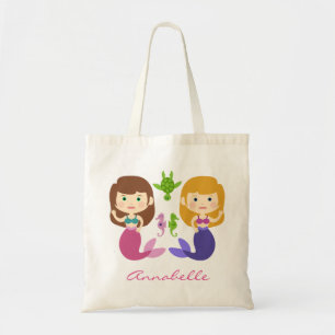 Twin Mermaids Personaliseren Tote Bag