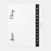 Twin Milestone moderne genderneutrale groeikaart Fleece Deken (Voorkant)