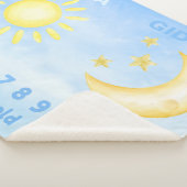  Twin Milestone Sun Moon Babydeken Sherpa Deken (3/4)